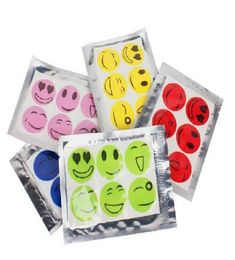 6000 pièces 1 set6 pièces Anti moustique autocollant Patch citronnelle moustique tueur souriant visage anti-moustique EEA17271558552