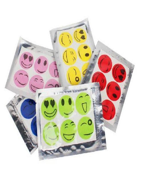 6000 pièces 1 set6 pièces Anti moustique autocollant Patch citronnelle moustique tueur souriant visage anti-moustique EEA17277292760