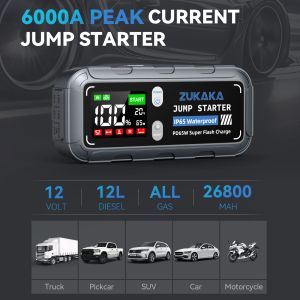 6000A Auto Jump Starter Portable Power Bank 12V Auto Emergency Car Battery Starter Booster Startapparaat