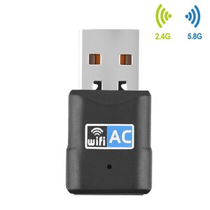 Adaptateur WiFi USB de 600 Mbps Pilote gratuit RTL8811Cu Dual Band 2.4g 5GHz Carte de récepteur sans fil 600m USB Ethernet dongle