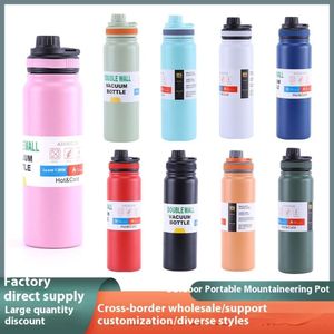 600 ml/800 ml Buiten Thermos draagbare waterkoker waterfles met theefilter 304 roestvrijstalen thermische beker lekbestendige kolf sport