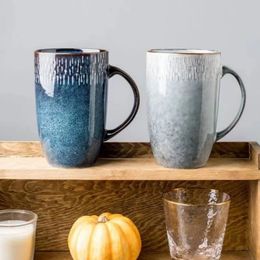 600 ml Europe Retro Ceramic Coffee Mug à grande capacité Créative Office Bureau Water Tea Tup Protain Drinkware 240422