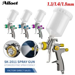 600 ml HVLP Spray Gun 1,3/1.4/1,8 mm Stalen Nozzle Gravity Feed Paint Spray Gun Machine voor autofeubels Wall Home Painting Kits