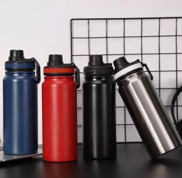 600 ML Isolé Sport Bouteille Thermos Grande Capacité En Acier Inoxydable Bouteille D'eau Voyage Tasse Double Paroi Fiole À Vide Tasse Thermique