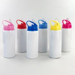 600 ml waterfles met stro Diy Aangepaste kleurrijke print logo Foto voor reissport eenvoudig Take Portable