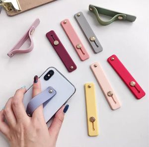 600 pièces 10*2*0.5mm couleur unie silicone téléphone main doigt anneau porte-bande bracelet sangle Push Pull Grip voiture bureau support support pour Iphone H54-1