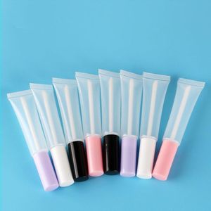 600 Pcs 15 Ml Lege Lipgloss Buizen Fles Lip Glazuur Lippenstift Verpakking Buis Clear Cosmetische Lipgloss Container Met Opzetborstel mntku