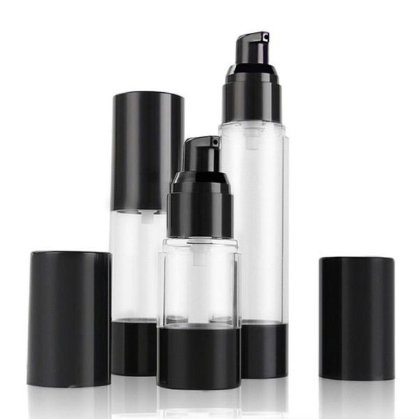 600pcs 30ml Airless Pump Dispenser Bottle In Rechargeable Lotion Cream Containers Vacuum Bottle Black Clearly Qvwpv