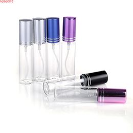 600 unids/lote Mini 10ml botellas de Spray de Perfume de vidrio atomizador botellas vacías recargables con rociador colorido