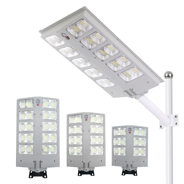 600W 800W 1000W LED Luz de calle solar Sensor de movimiento Lámpara de seguridad para jardín al aire libre con poste retráctil