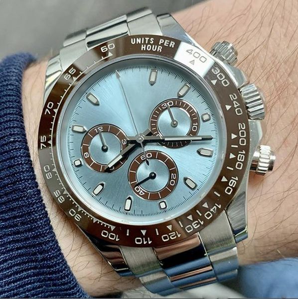 High Quality Comes with Luminous Dial Men's Watch Stainless Steel Solid Original Folding Bracelet Automatic Movement Sapphire Glass