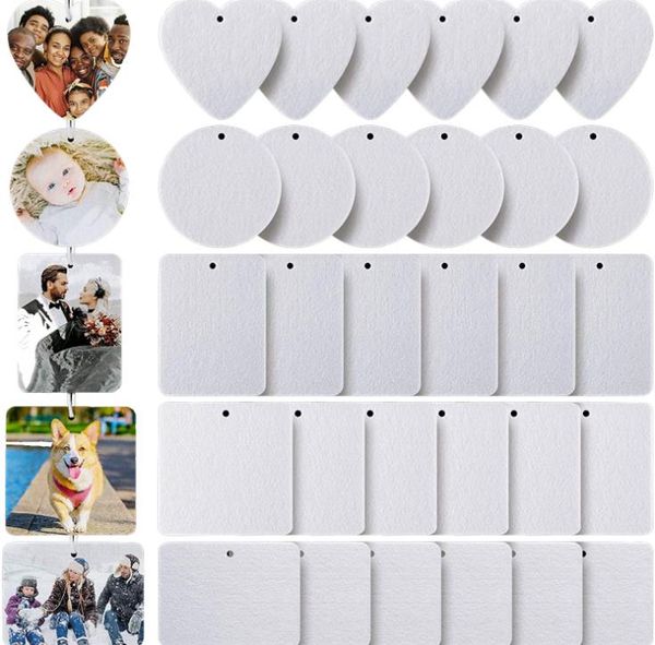 aroma cards sublimation blank air freshener 10*7cm felt material sheet white unscented home fragrances car airs fresheners with string sn550