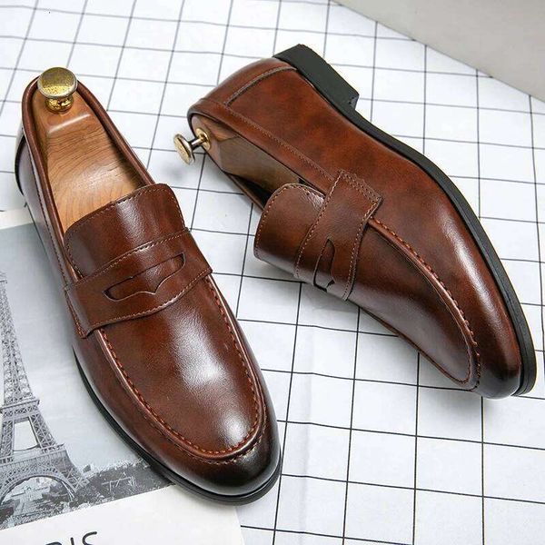 Men's Dress Trend Casual Business For Classic Slip On Formal Social Wedding Leather Shoes Men Loafers