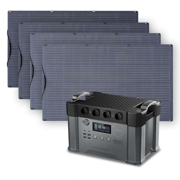 allpowers solar panel kit 100w pvoltaic system pv module with s2000 powerstation 1500wh solargenerator for camping laptop