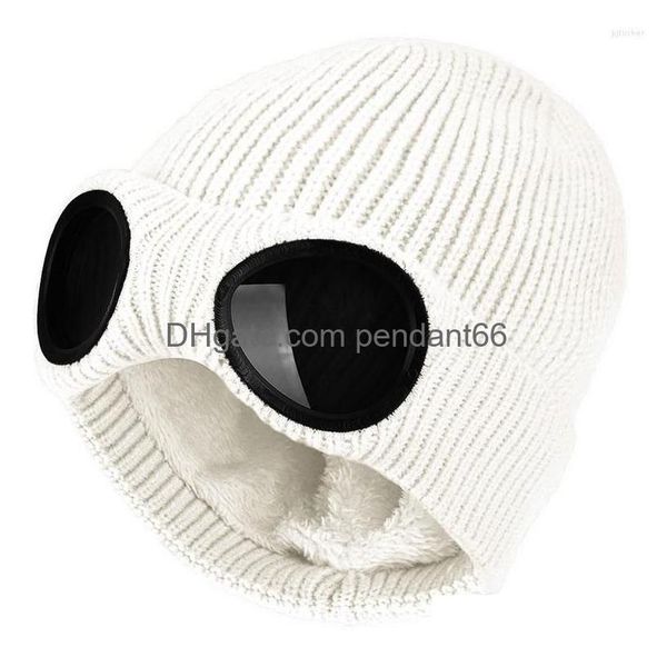 

bonnet cp Hat Bonnet Cp Designer Scarf Beaniebeanies 2022 Winter Glasses Hat Cp Ribbed Knit Lens Beanie Street Hip Hop Knitted, Red