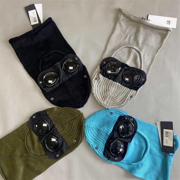 

cp hat Beanie Cp Hat Two 2023 Lens Europe Glasses Windbreak Hood Designer CP Winter Warm Beanies Outdoor Hip Hop Cotton Knitted Men Mask, Army green