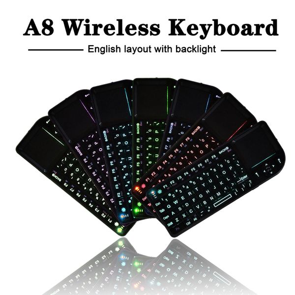 a8 2.4g wireless keyboard air fly mouse original mini handheld touchpad keyboard for smart tv for android tv pc laptop