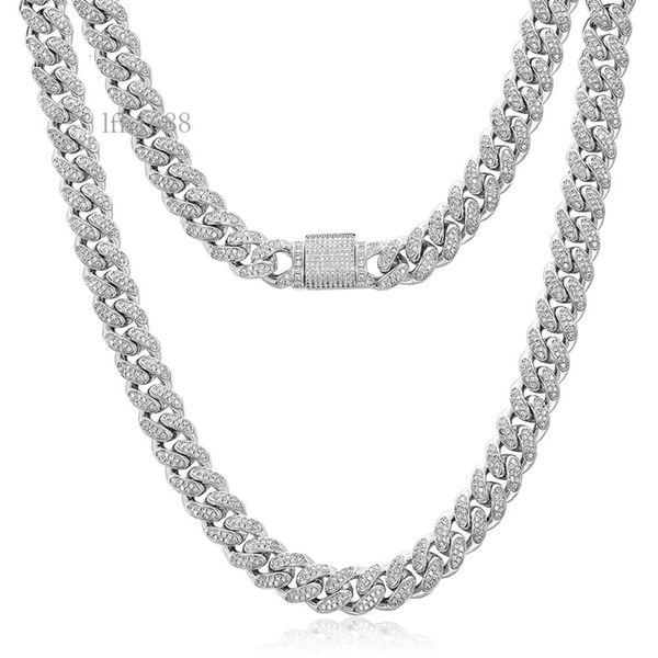 

Drop Shipping Hip Hop Moissanite Jewelry 12Mm Gold Plated Sier White D Color Vvs Moissanite Cuban Link Chain Necklace