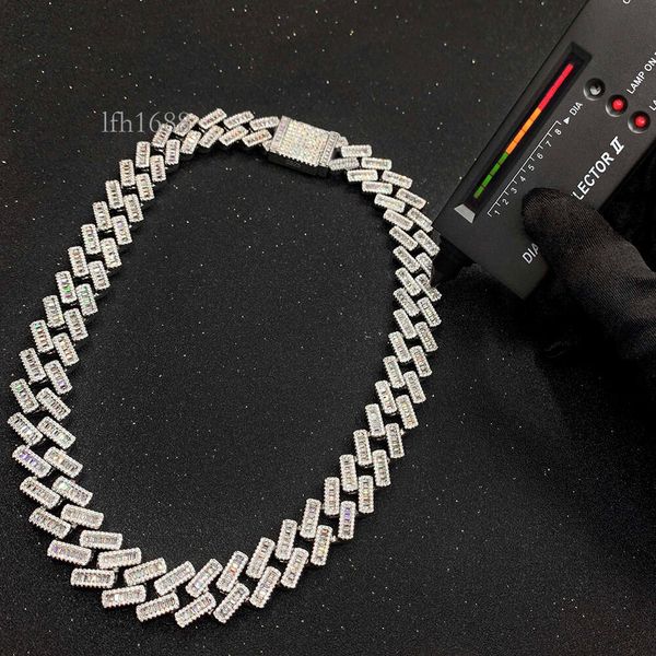 

100% Sterling Sier Jewelry Custom Made Vvs Moissanite Cuban Link Chain