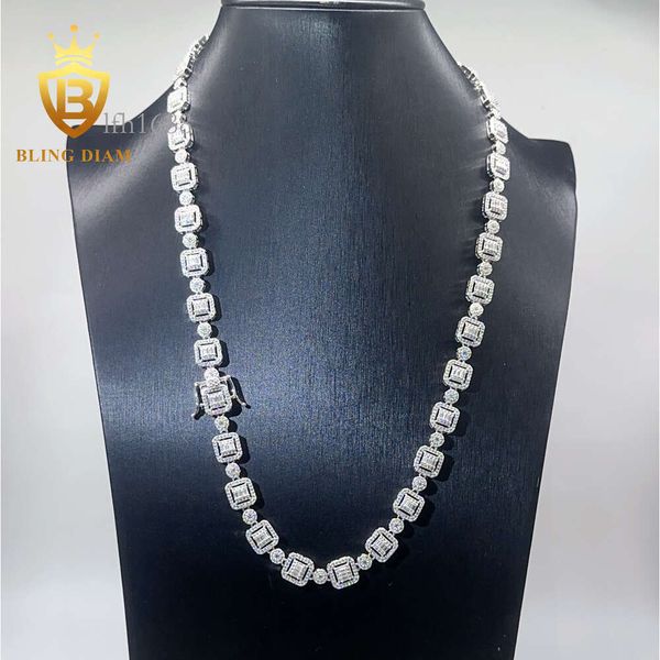 

Custom Hip Hop Jewelry Sterling Sier Iced Out 9.5Mm Moissanite Cuban Link Chain For Women