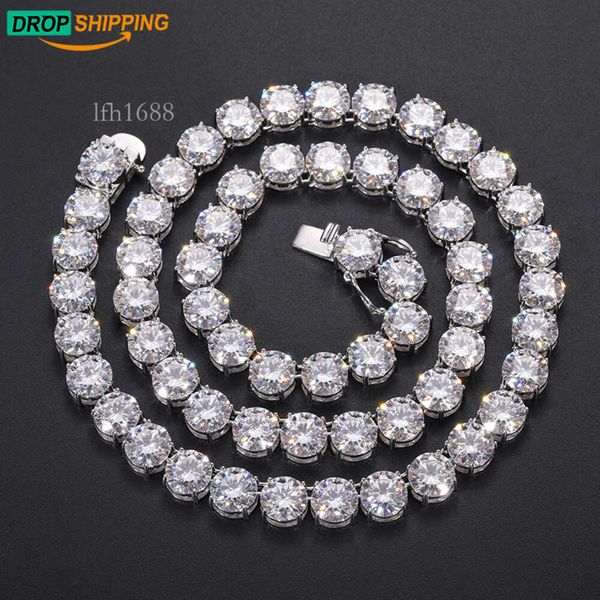 

Dropshipping Fashion 2Mm 3Mm 4Mm 10Mm Sterling Sier Vvs Moissanite Diamond Sparkling Classic Tennis Chain Necklace