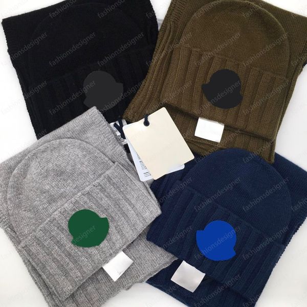 

beanie scarf Hat Hats Sets Beanie Scarves Monlair Set Designer Scarf Brand European and American Women Autumn