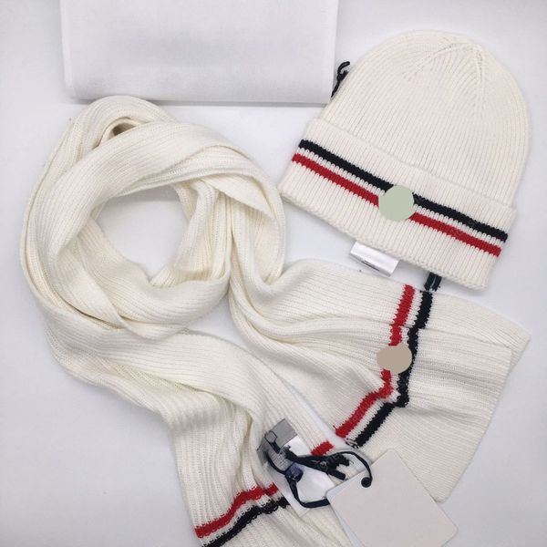 

beanie scarf Designer Beanie Mens Monclair Scarfs Fashion Beanie Hat Scarf Sets Men Women Autumn and Winter