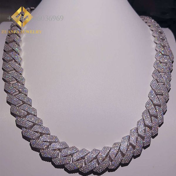 

Fast Shipping 20Mm Vvs Moissanite Cuban Link Chain