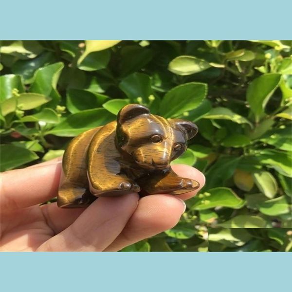 arts and crafts arts and crafts natural stone carved tiger eye cute bear rose quartz crystal figurine statue t2001176861049 drop del dhml9