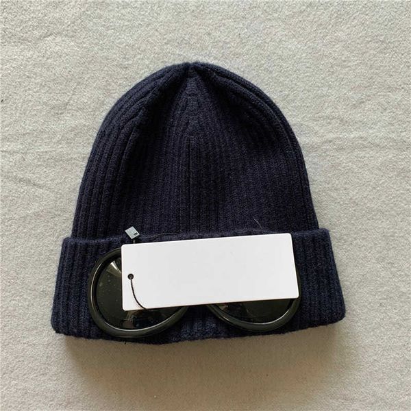 

cp beanie bonnet cp Beanie Cp Hat Beanie Hat Caps Hats 9 Color Europe Designer Windbreak Beanies One Two Lens Glasses Goggles Cp Men Kn, Two glasses navy blue