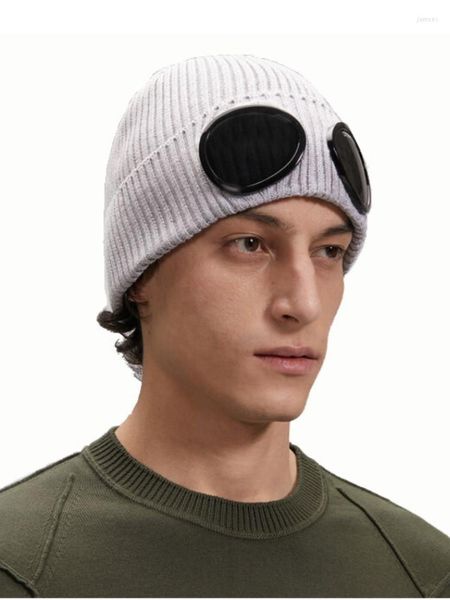 

cp beanie bonnet cp Beanie Cp Hat Cp Beanies 2022 Winter Glasses Hat Men CP Ribbed Knit Lens Bean, Red