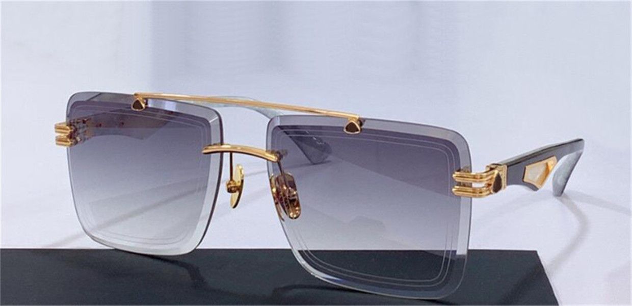 

man fashion design sunglasses the artist i exquisite square cut lens k gold frame high-end generous style outdoor uv400 protective glasses