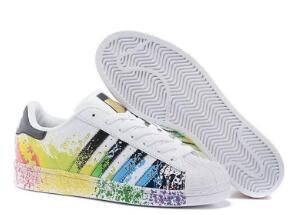 

new fashion star white hologram teenager superstar glory sneakers superstar sportswear superstar men women sportswear, Black