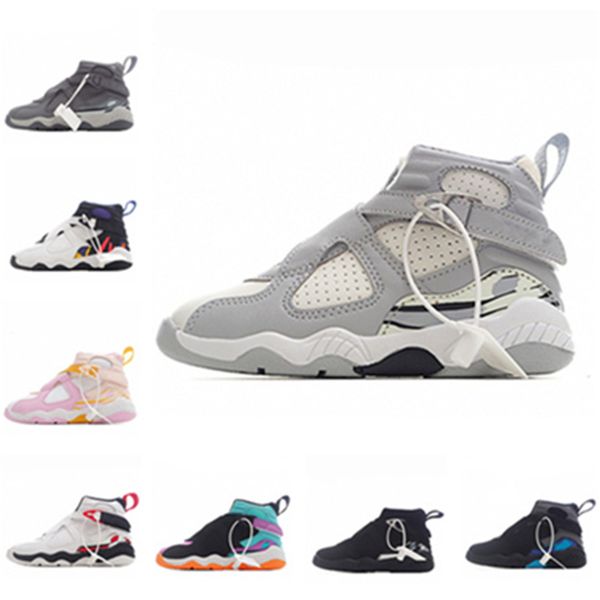 

jumpman 8s kids shoes basketball 8 toddlers boys girls designer mid chicago sneakers children toddler shoes kid toddler baby outdoor29, Black