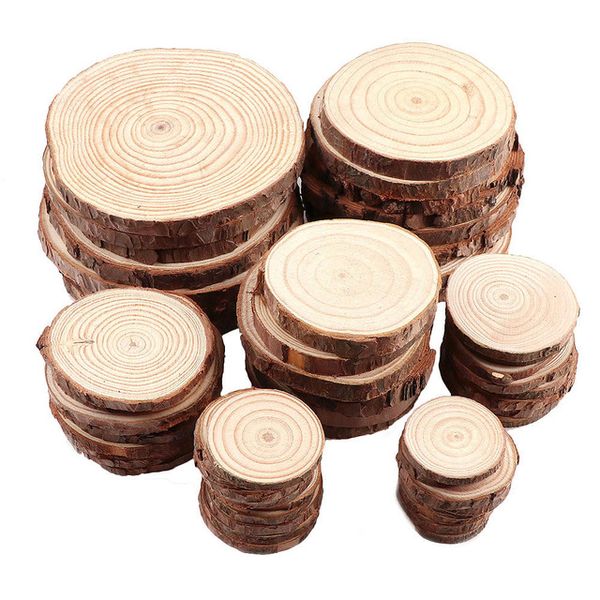 

party decorations natural round wood slices circles wood crafts for wedding party table number cards decor diy kids