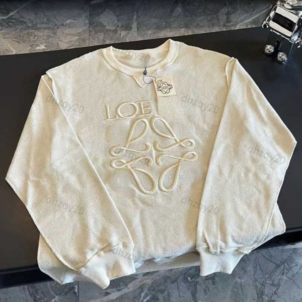 

loe sweatshirt designer hoodie autumn winter embroidery letter crewneck sweater men's and women's casual warm pullover long sleeve, White;black