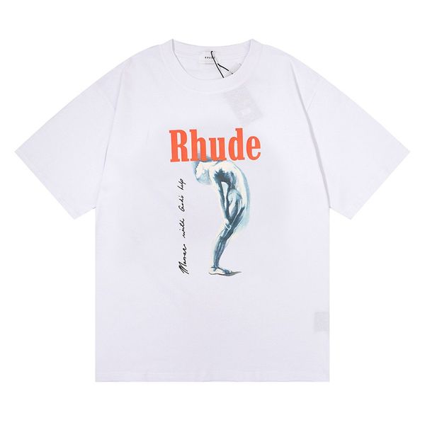 

t-shirt Summer Rhude Designer T Shirt Men t shirts Tops Luxury Letter Print Shirt Mens Women Clothing Short Sleeved S-XXLTOTZ 34WUT2, 37