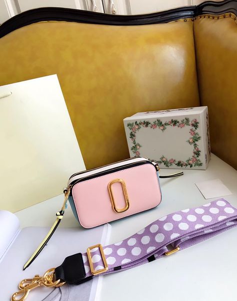 

designer bag luxurys designer shoulder bag women handbag marc crossbody lady wallet simple metal letter leather two straps with box