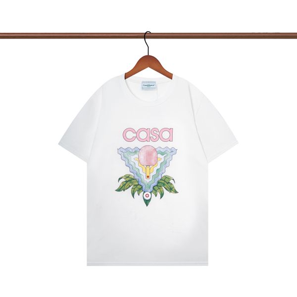 

mens designer t shirt casablanca woman t-shirts casa fashion 100% cotton short sleeve street style men tshirt casablanc shirts 2 q8a4, White;black