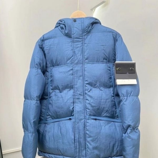 

designers mens down jacket winter reflective cotton metal nylon waterproof and warm thickened jackets coats stone wecl, Black