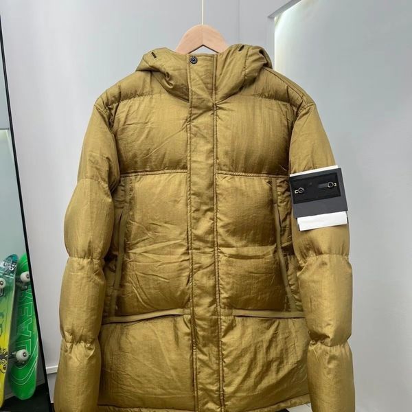 

designers mens down jacket winter reflective cotton metal nylon waterproof and warm thickened jackets coats stone rs4e, Black