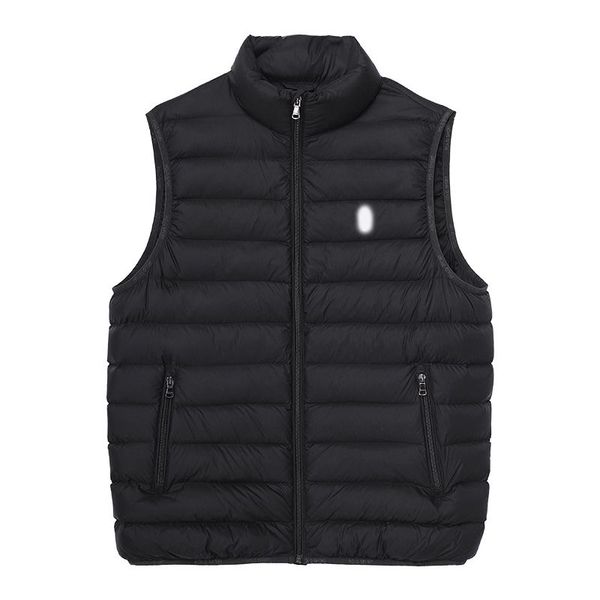 

polo mens vests vertical collar down warm sleeveless pony hip hop fashion jackets outwear coats s-xxxl 8nj3, Black;white
