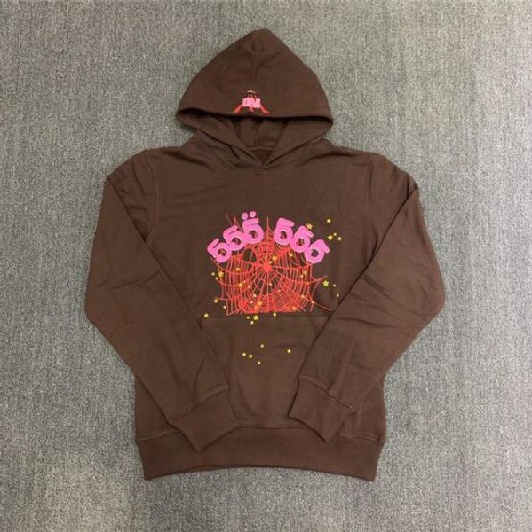 

spider hoodie designer mens 555 sp5der sweatshirt man pullover young thug 555555 hoodies luxury womens pink spider men print web couple swea, Black
