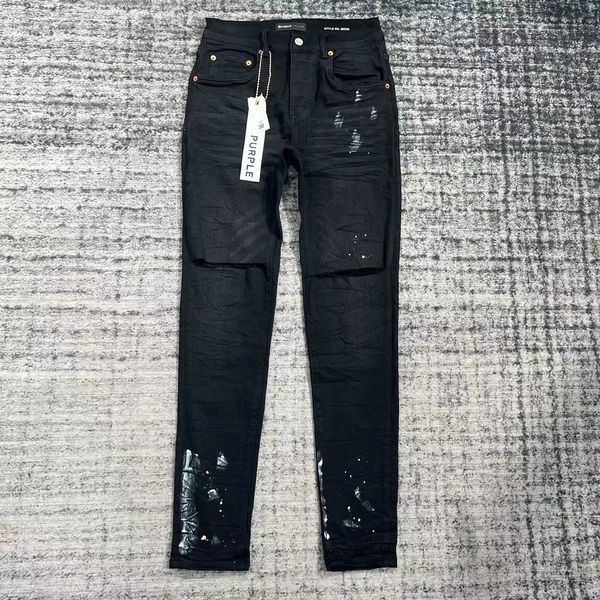 

ksubi purple jeans designer stacked jeans men mens ripped straight regular jeans denim old long black jeans f fashion 2023, Blue