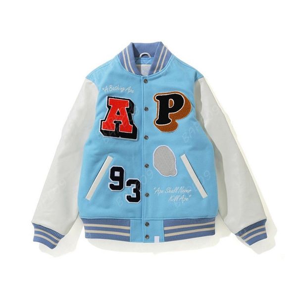 

varsity jacket mens designer jackets men women baseball letter embroidery coat streetwear f2m2 ds5a, Black;brown