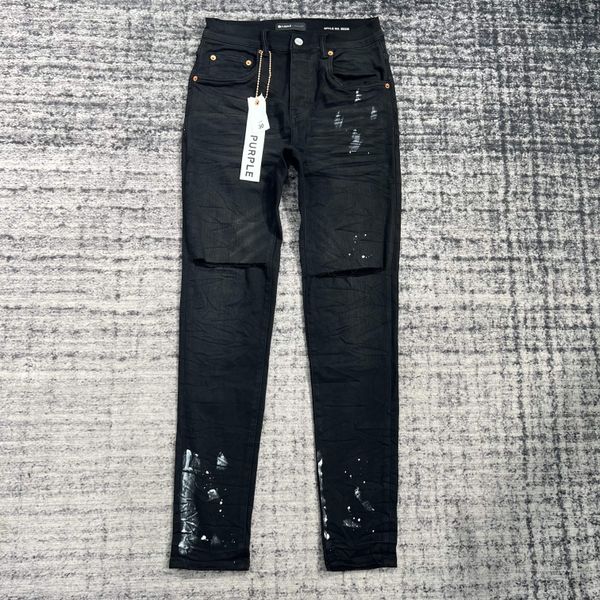 

2023 purple-bran* men designer antiaging slim fit casual jeans size d a5, Blue