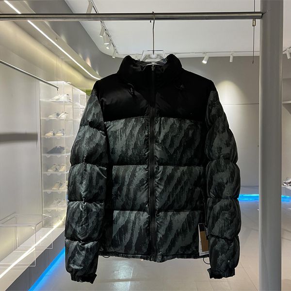 

mens winter jacket women down hooded embroidery north warm parka coat face men puffer jackets letter print outwear multiple colour printing, Black