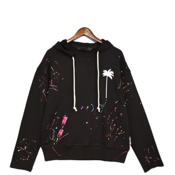 

designer mens hoodies of luxury hoodie brand palms hoody pa sweatsuirts spray letter long sleeve spring summer tide men women tee 100% cotto, Black