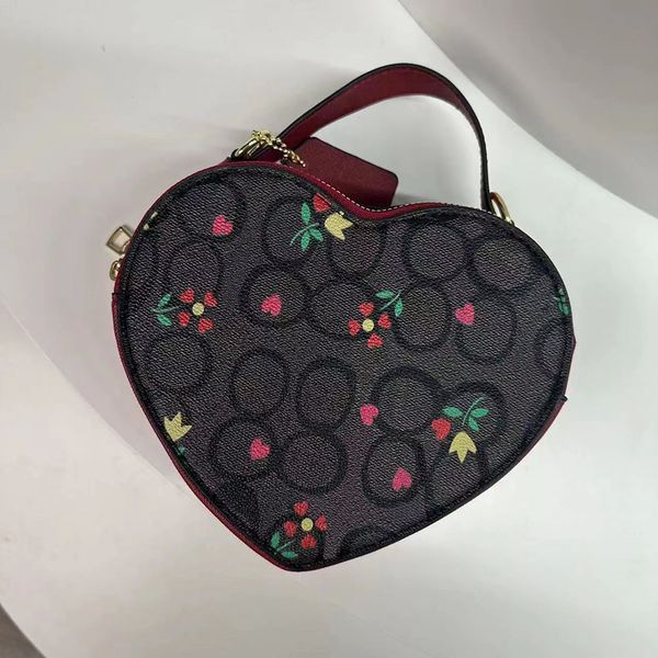 

designer s fashion simple peach heart women's one shoulder bag leather handbag fashion ladies handbags bag