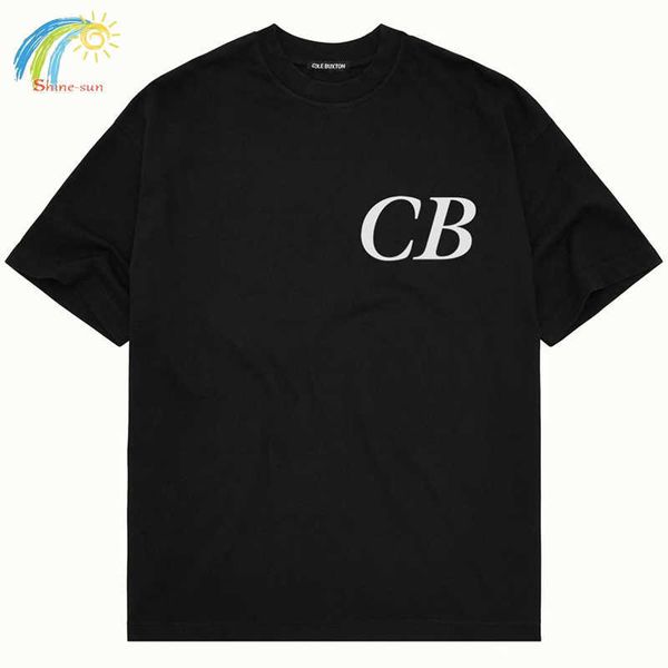 men's t-shirts cole buxton brown royal blue classic slogan printing shirt men women 100% cotton oversized cb tee casual streetwear b6fs, White;black